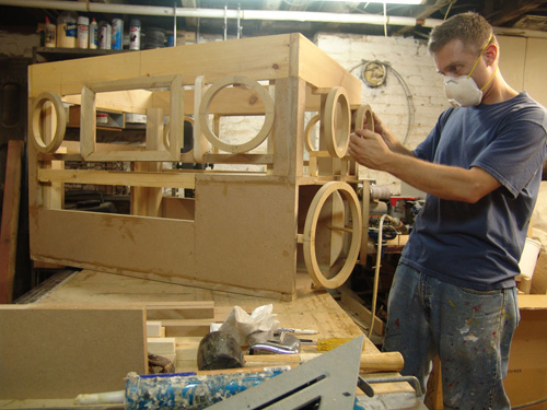 wood, mdf frame for pushcart, ML 2008